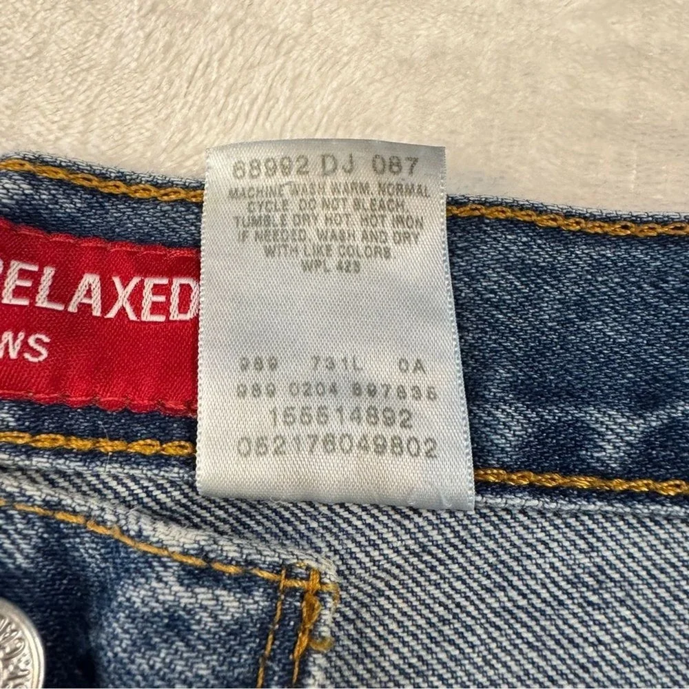 Levis 550 Classic Relaxed Fit Tapered Leg Medium Wash Blue Jeans Womens 16 MIS S